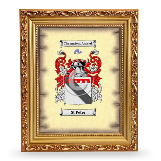 St Peter Coat of Arms Framed - Gold